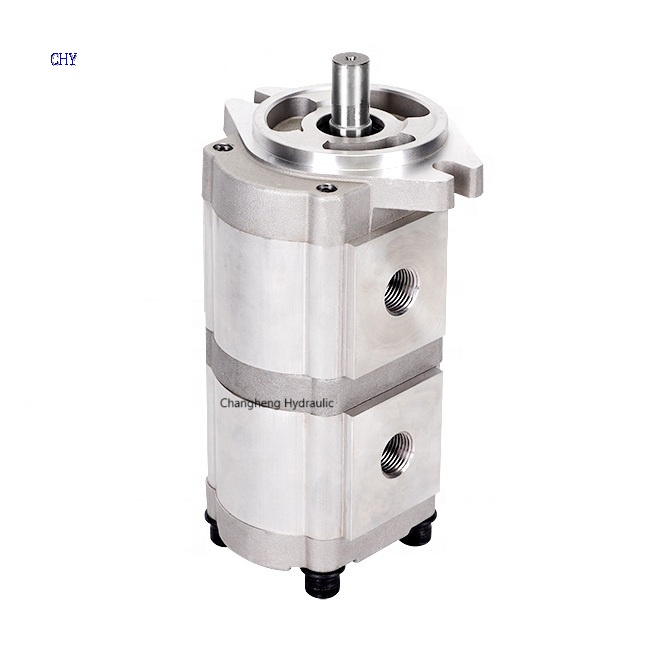 Hydromax type hydraulic double gear pump HGP-33A-F1111R-X-2B